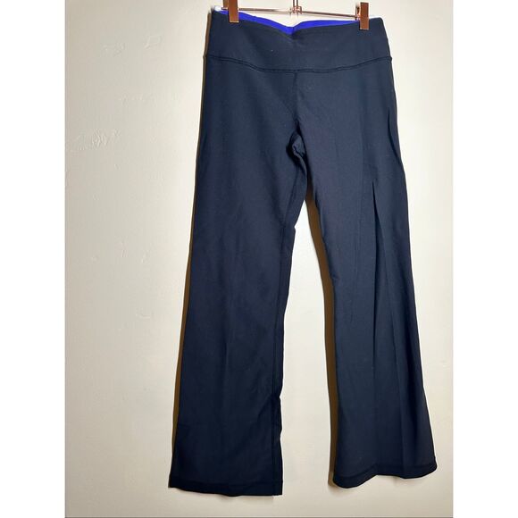 Lululemon Black Reversible Mid Rise Vintage Flare Leggings Size 6 - Picture 2 of 5